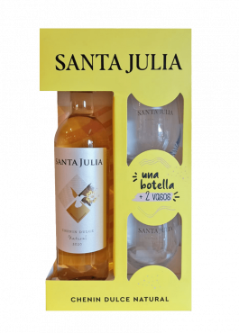 Estuche Santa Julia Chenin + 2 Vasos - Tropilla Vinos