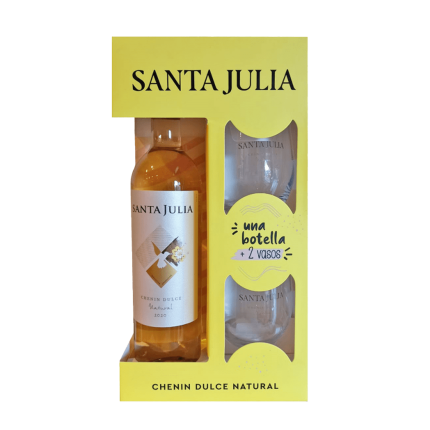 Estuche Santa Julia Chenin + 2 Vasos - Tropilla Vinos