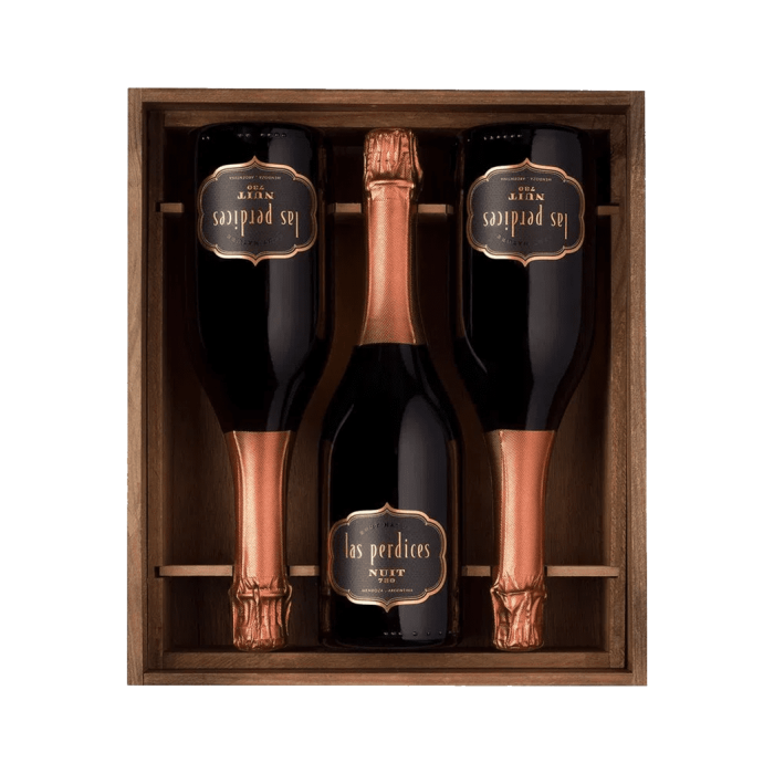 Estuche Espumante Las Perdices Espumante Champenoisse Nuit Brut Nature x3 - Tropilla Vinos