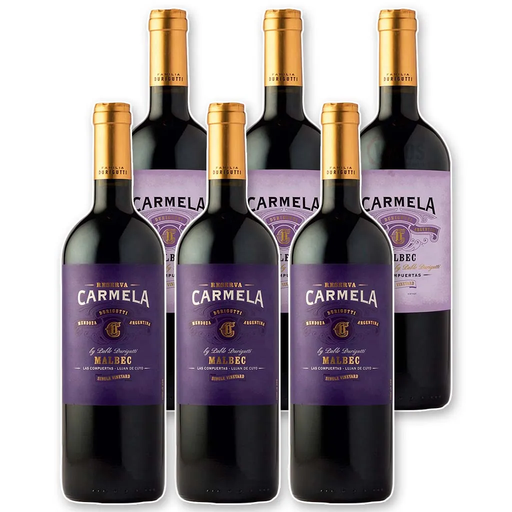 Combo Carmela Durigutti Malbec x 3 + Reserva x3