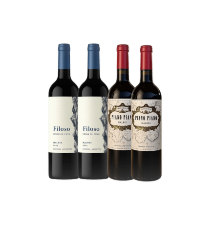 2 Filoso + 2 Piano Piano Malbec