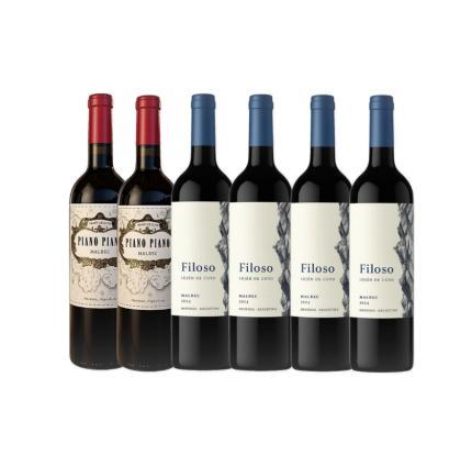 4 Filoso + 2 Piano Piano Malbec