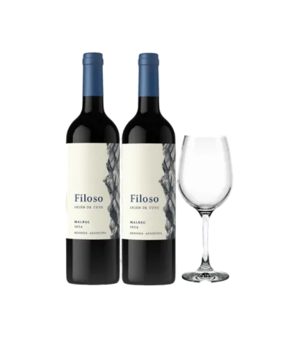 x2 Filoso Malbec + Copa