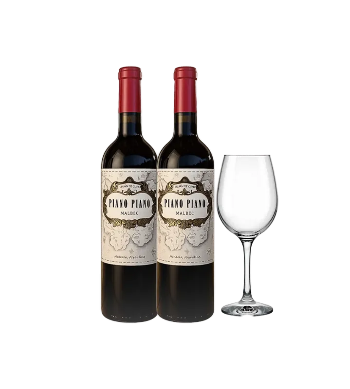 2 Piano Piano Malbec + Copa