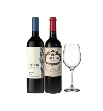 Filoso Malbec + Piano Piano Malbec + Copa